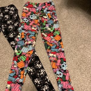 3 pairs of Lularoe tween size leggings